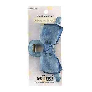lot 41073 image: Scunci x Kelsey Anderson Bow Claw Clip Blue 1 count
