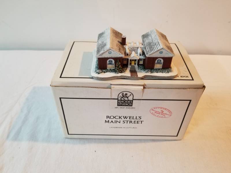 lot 7478 image: The Library of Rockwells Main Street Collectible 1989