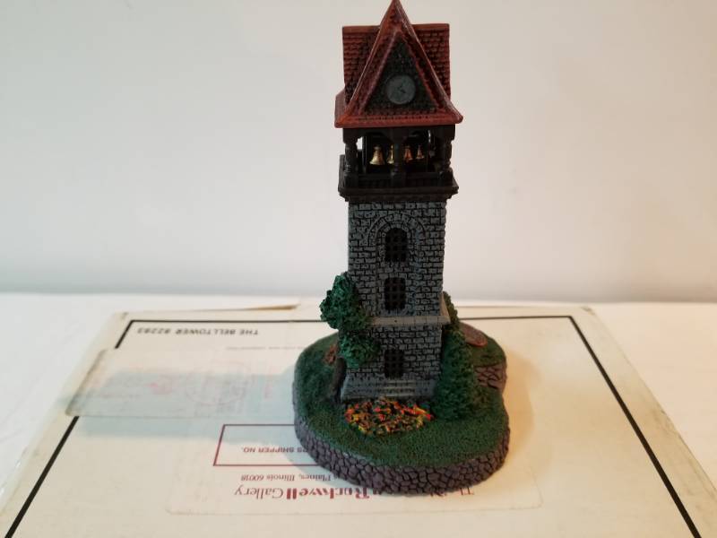 lot 7483 image: The Bell Tower of Rockwells Main Street Collectible - 1991