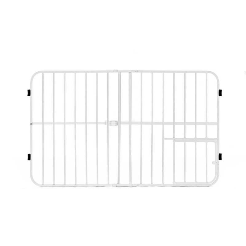 lot 33739 image: Carlson Pet 24 Tall Expandable Gate with Small Pet Door
