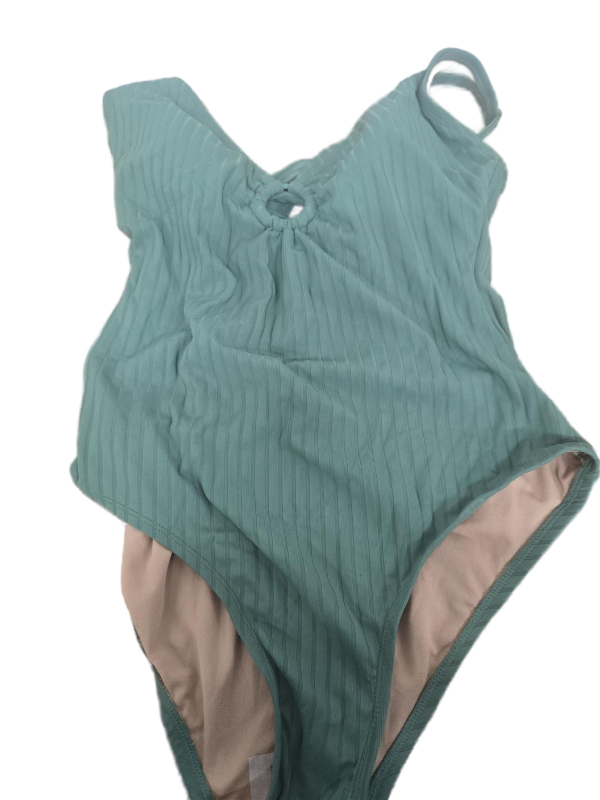lot 38381 image: Kona Sol Green Ribbed One Piece Swimsuit -Size L