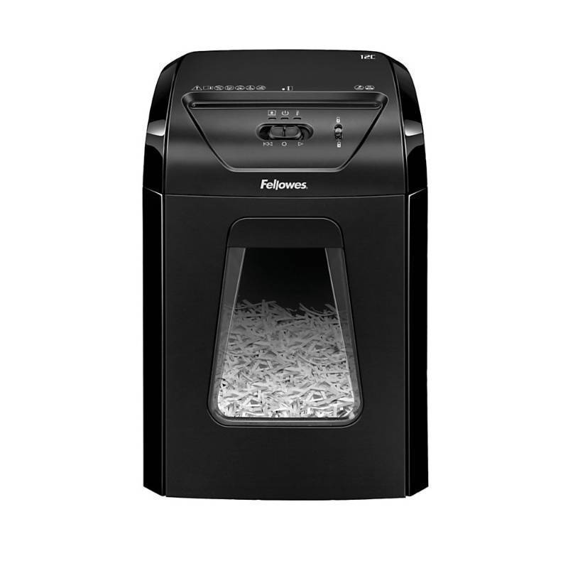 lot 35486 image: Fellowes Powershred 12 Sheet Cross-Cut Paper Home Office Paper Shredder  19.50  H x 9.69  W x 13.44  D - Retail $80