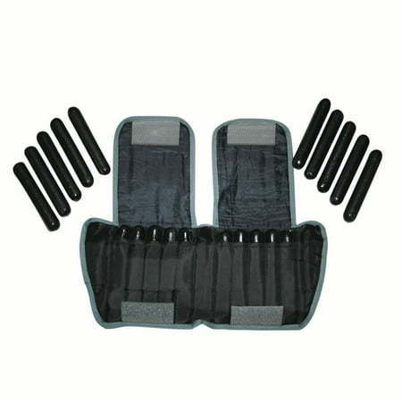 lot 37068 image: Adjustable Cuff Ankle Weight - (Includes 20, 1lb inserts) - Black  - Retail $74