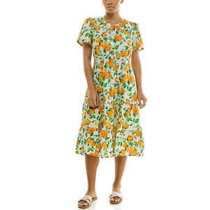 lot 41084 image: Split Neck Tiered Maxi Dress Size S