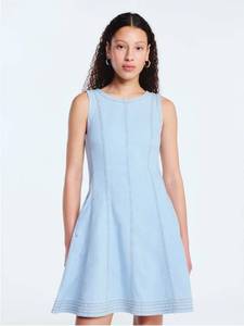 lot 41085 image: Free Assembly Womens Sleeveless Paneled Mini Dress, Size S