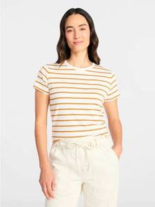 lot 41086 image: Time and Tru Striped Short Sleeve Slub Crew Neck Tee, Size M