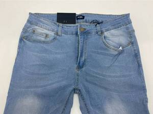 lot 41087 image: BLU ROCK MENS DENIM STRETCH SLIM FIT FLEX JEANS - SIZE 36X31 - LIGHT BLUE