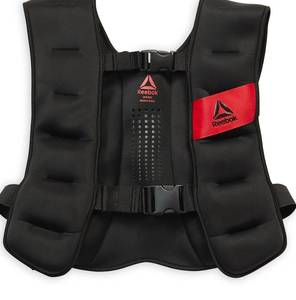 lot 41097 image: Reebok Delta Weight Vest 20 lb, Black, Adjustable, Unisex Sizing - Retail $50
