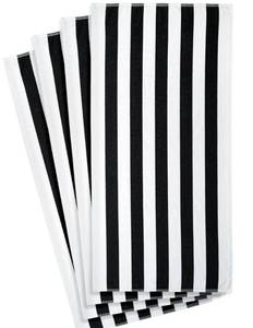 lot 41102 image: Mainstays Cabana Stripe Beach Towels, 4 Pack, 58 in x 28 in, Black