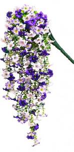 lot 41104 image: Purple and White Trailing Petunia Artificial Flower Garland 2 Count