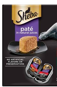 lot 41107 image: Sheba Perfect Portions Pate Beef, Turkey, Red Meat and Chicken Flavor Variety Pack Wet Cat Food - 2.6oz21ct, (BEST BY 122027)