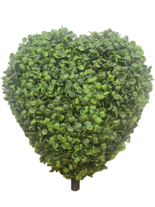lot 41108 image: Artificial Heart Boxwood Topiary Outdoor Top, No Bottom