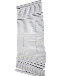 lot 41111 image: White Horizontal Window Blinds with Hardware, 2 Count, About 55 Long and 21 Wide
