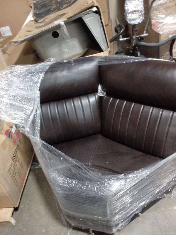 lot 35826 image: Modular Corner Sofa - Brown (See Details)