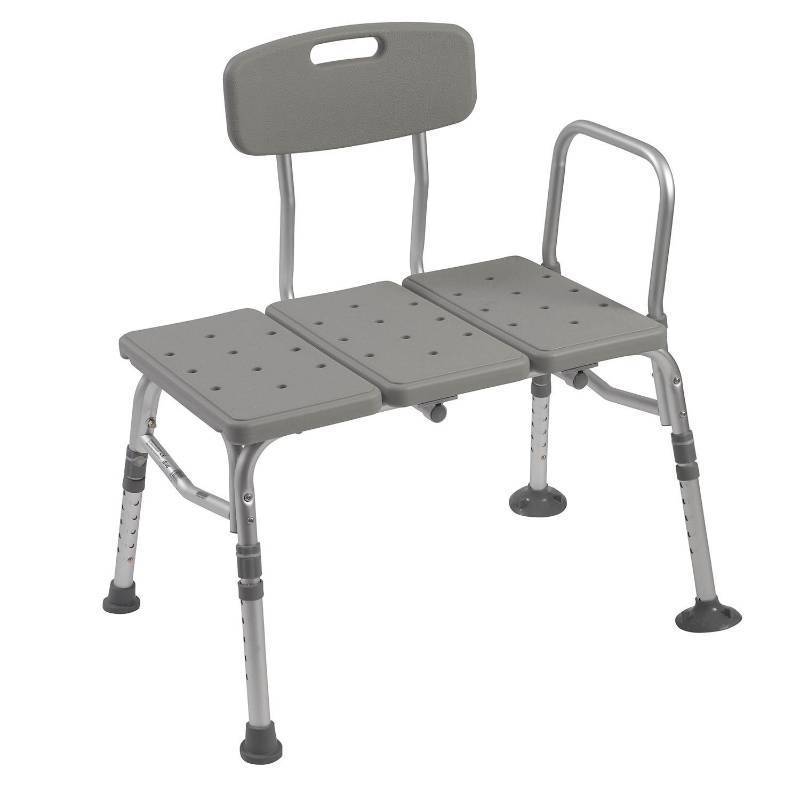 lot 37080 image: Transfer Tub Bench Knock Down, Tool Free Back Legs and Arm