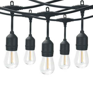 lot 37220 image: Better Homes & Gardens 48FT Commercial Grade LED String Lights, Red (24 Lights)