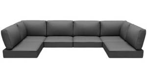 lot 40173 image: Grey Cushion Set for Sectional Sofa Model G86002-01A-TS - Retails $269