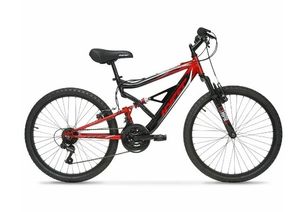 lot 40176 image: Hyper Bicycles 24 Shocker Mountain Bike, Adult Ages 13, BlackRed - Retail $148