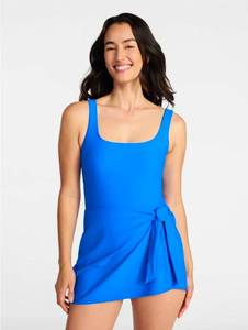 lot 41122 image: Time and Tru Womens and Womens Plus Size Wrap Swim Dress, Size Small (4-6)