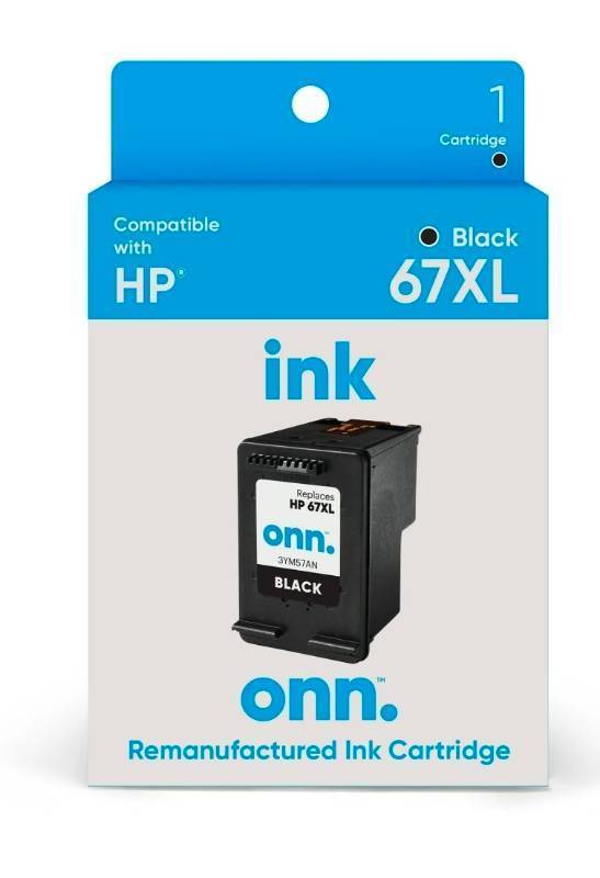 lot 38459 image: Remanufactured onn. 67XL HP High-Yield Ink Cartridge, Black