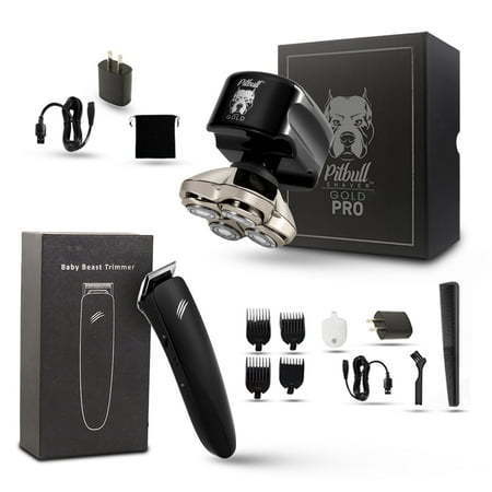 lot 33775 image: Pitbull Gold PRO  Baby Beast Trimmer combo  Shave & Trim  Verified Seller Skull Shaver -Retail $114