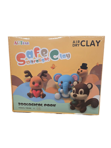 lot 41174 image: ARTPAR Safe Clay Ultralight Air Dry Clay Zoological Park Animal Theme 12 Pack -