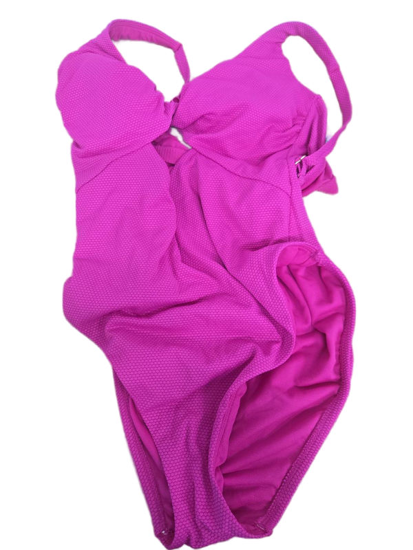 lot 38534 image: Shade & Shore Pink One-Piece Swimsuit Size L (12-14)