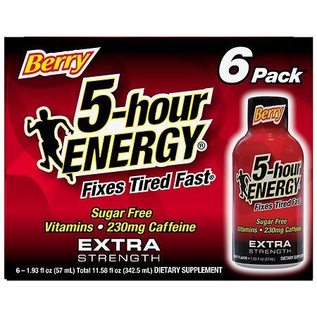 lot 35929 image: 5-hour ENERGY Shot  Extra Strength  Berry  6 Count  (Best by 0128)