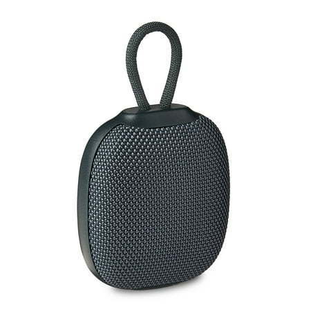 lot 37098 image: onn Mini Rugged Speaker with Bluetooth Wireless Technology, Gray (Charging Cable Not Included)