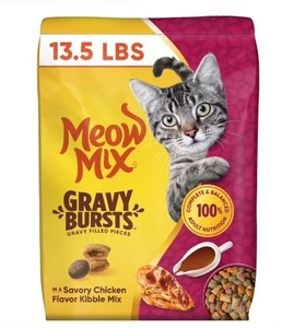 lot 36306 image: Gravy Bursts Dry Cat Food-Salmon - 13.5 lbs (Exp 022627)