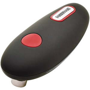 lot 36335 image: Farberware Hands-Free Battery-Operated Black Can Opener in Red