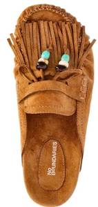lot 41223 image: No Boundaries Womens Fringe Slip On Moccasin -Size 6
