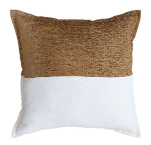 lot 41227 image: Mainstays Two-Toned Trailblazer Brown Polyester Cotton 18 x 18 Square Decorative Throw Pillow