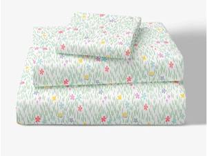 lot 41244 image: Mainstays Kids Microfiber Bed Sheet Set, Twin, Meadow, 3 Pieces