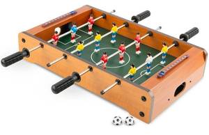 lot 42002 image: Hey Play 20-Inch Mini Foosball Table - Includes 2 Balls and Score Keeper - Retail $89