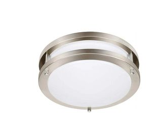 lot 42007 image: Drosbey 13 Brushed Nickel Flush Mount Light
