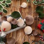 15 Pcs Velvet Christmas Ornaments Balls Bulk 4/3.15/2.4 Inch Flocked Balls