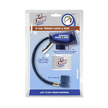 lot 38572 image: EZ Chill AC Recharge Reusable R-134a Gauge and Hose  Auto Air Conditioning Parts Universal Vehicle
