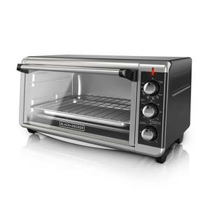 BLACK+DECKER 8 Slice Extra-Wide Stainless Steel Countertop Toaster Oven (TO3250XSB) - Retail: $86