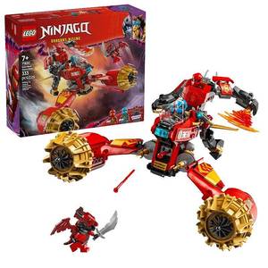 lot 40236 image: LEGO NINJAGO Kais Mech Storm Rider Action Figure - Pretend Play Building Toy for Boys and Girls  Ages 7 - Ninja Toy for Kids with 3 Minifigures - Gift Idea for Birthdays - 71830