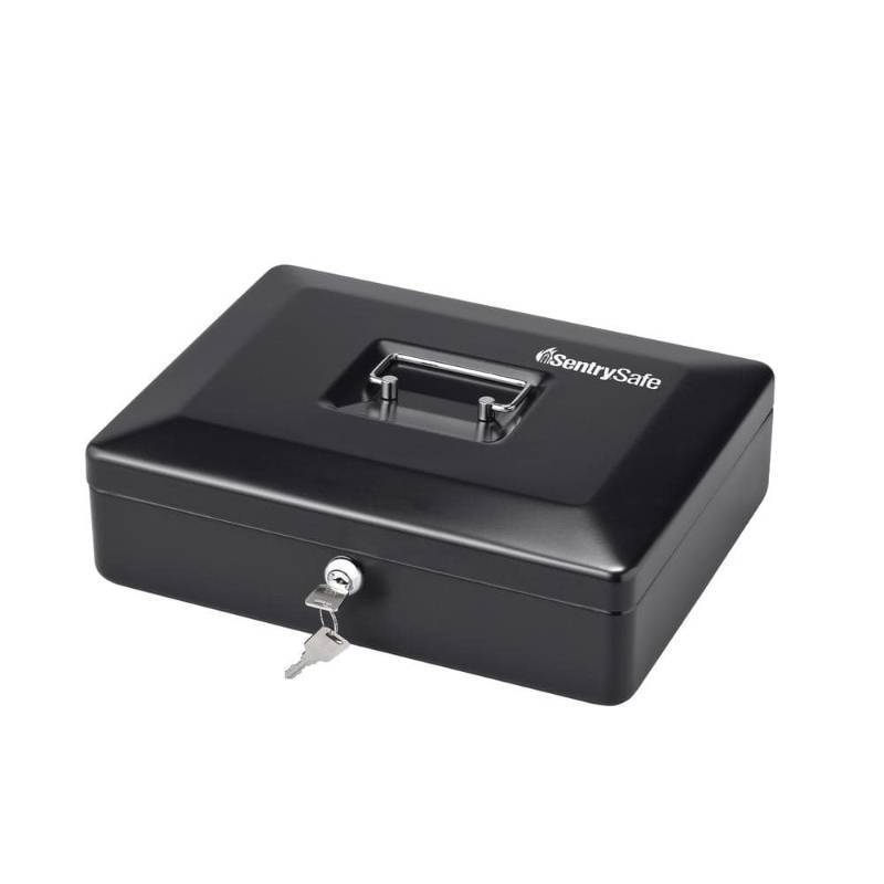 lot 33883 image: SentrySafe Deluxe Cash Box DCB-12  Cash Safe (MISSING KEY)
