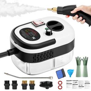 lot 37278 image: Aulank 2500W Handheld Steam Cleaner,Portable Car Steamer For Auto Detailing,High-Temperature and Pressure Steam Cleaner For Home, Steam Cleaning Machine for Furniture,Kitchen,Grout,Floor,Tile (03-White) - Retail $58