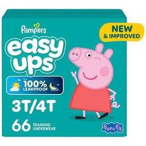 lot 40252 image: Easy Ups Girls Disposable Training Underwear - 3T-4T - 66ct