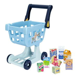 lot 40265 image: Bluey Shopping Trolley Ideal Size For Toddlers Stands at 19.3 In Tall Ages 3 (Cart ONLY)
