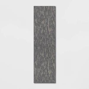 lot 41266 image: 2x7 Washable Weave Herringbone Runner Rug Indigo - Threshold