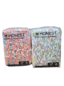 lot 41267 image: Honest Clean Conscious Diapers Size 6 (35 lbs) - 34 Count