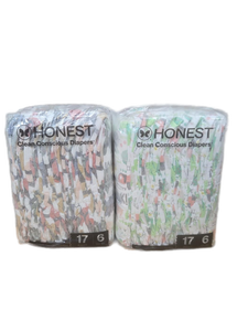 lot 41268 image: Honest Clean Conscious Diapers Size 6 (35 lbs) - 34 Count