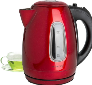 lot 41291 image: Mixpresso Stainless Steel Electric Kettle Red Color