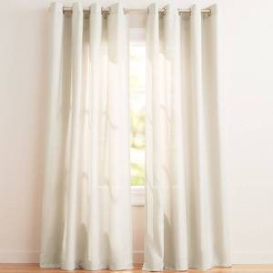 lot 41294 image: Set of 2 84x52 Loha Grommet Top Light Filtering Curtain Panels Ivory - Exclusive Home