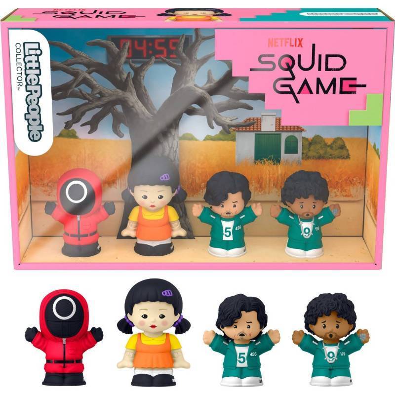 lot 13020 image: Fisher-Price Little People Collector Squid Game TV Show Special Edition Figures in Display Gift Box - 4pk